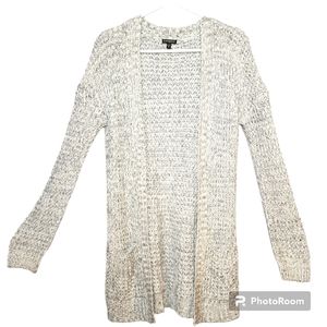 Express Outlet Long Sweater XS Marled Open Pockets